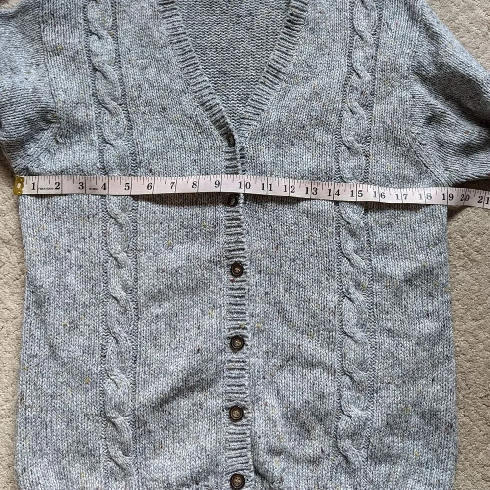 Vintage Jenny Buchanan Cardigan Sweater Grandpa Button Front Knit Medium